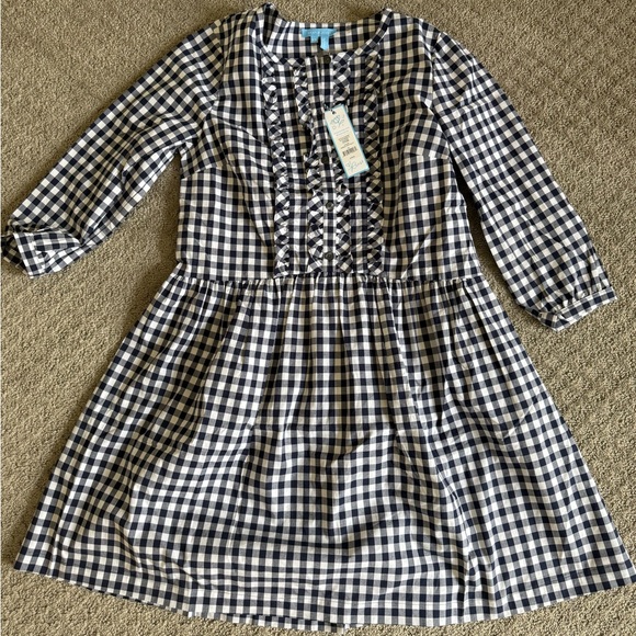 Draper James Navy and White Checkered Dress - Picture 3 of 7